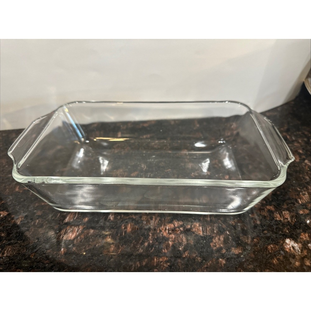 Vintage Anchor Hocking Fire King #441 Clear 1 Quart LOAF PAN BAKING DISH USA